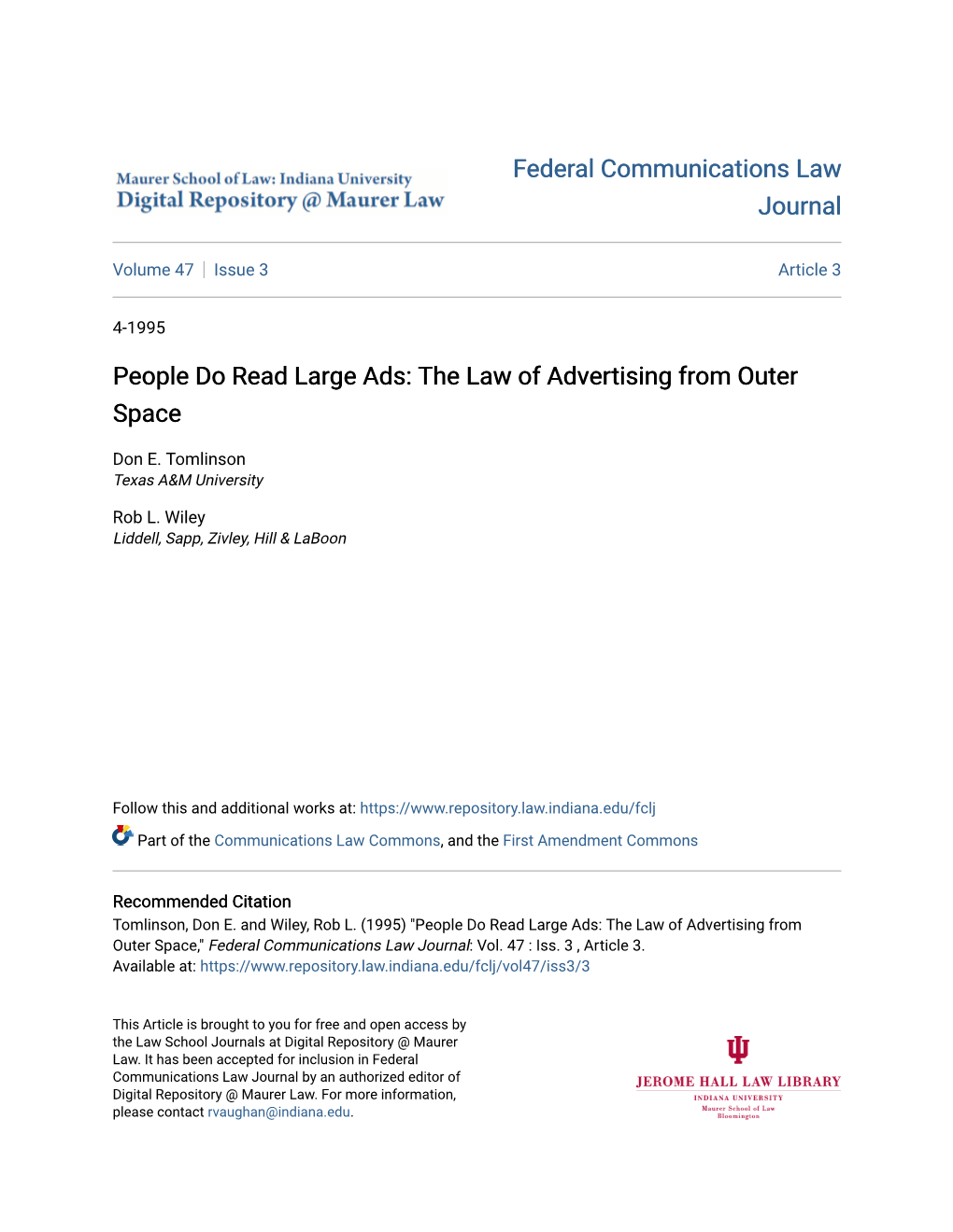 People Do Read Large Ads: the Law of Advertising from Outer Space