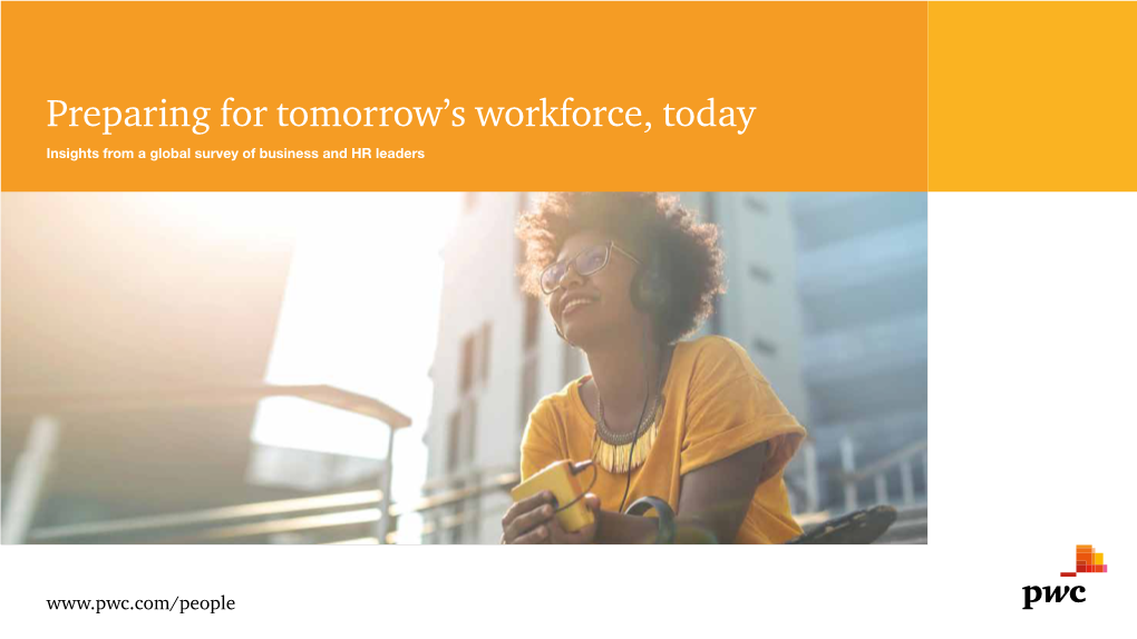 Preparing for Tomorrow's Workforce, Today