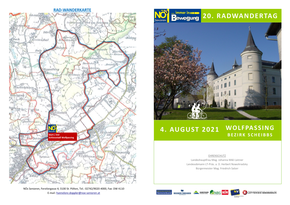 20. Radwandertag 4. August 2021