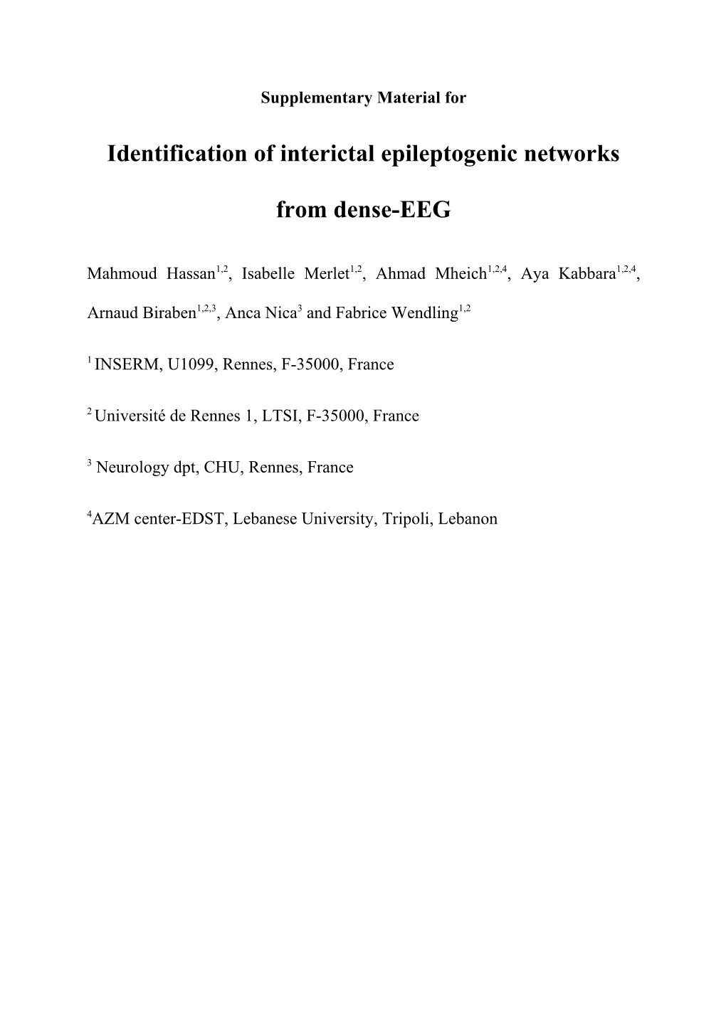 Identification of Interictal Epileptogenic Networks from Dense-EEG