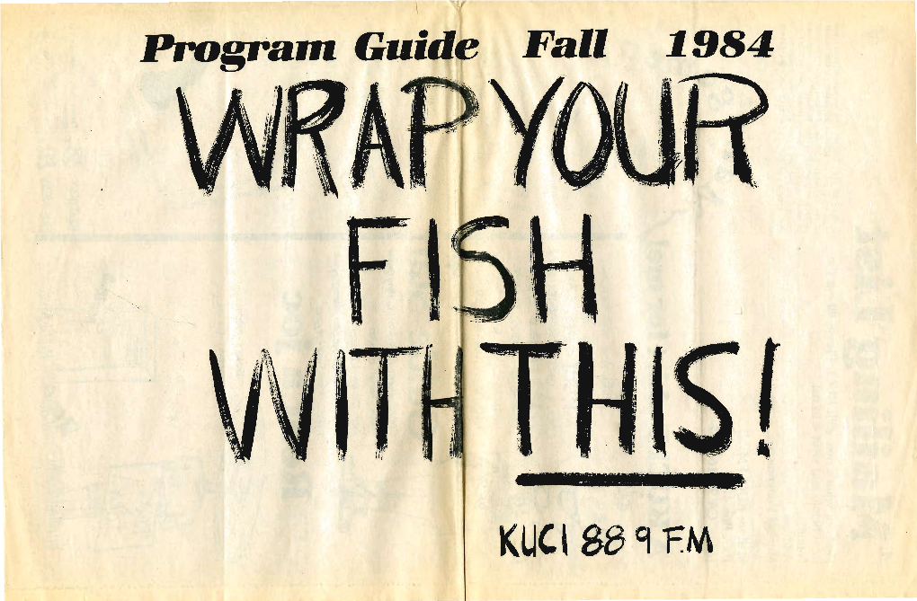 KUCI 88.9 FM Program Guide Fall 1984