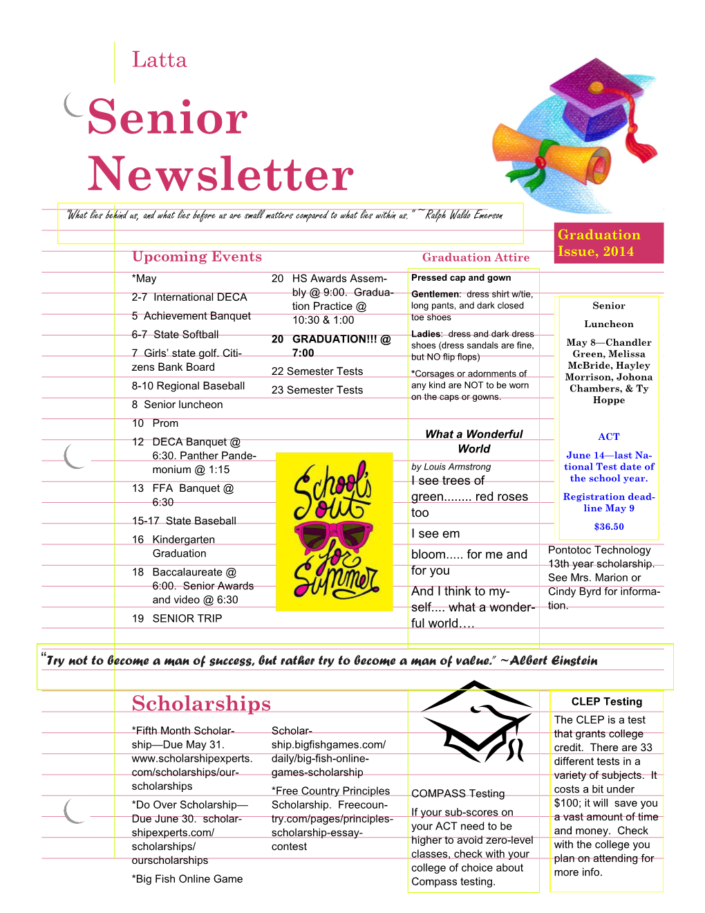 Senior Newsletter