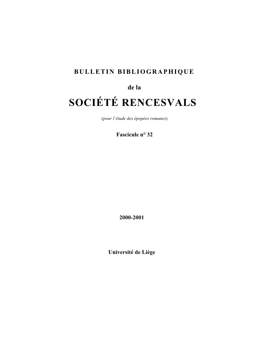 Société Rencesvals