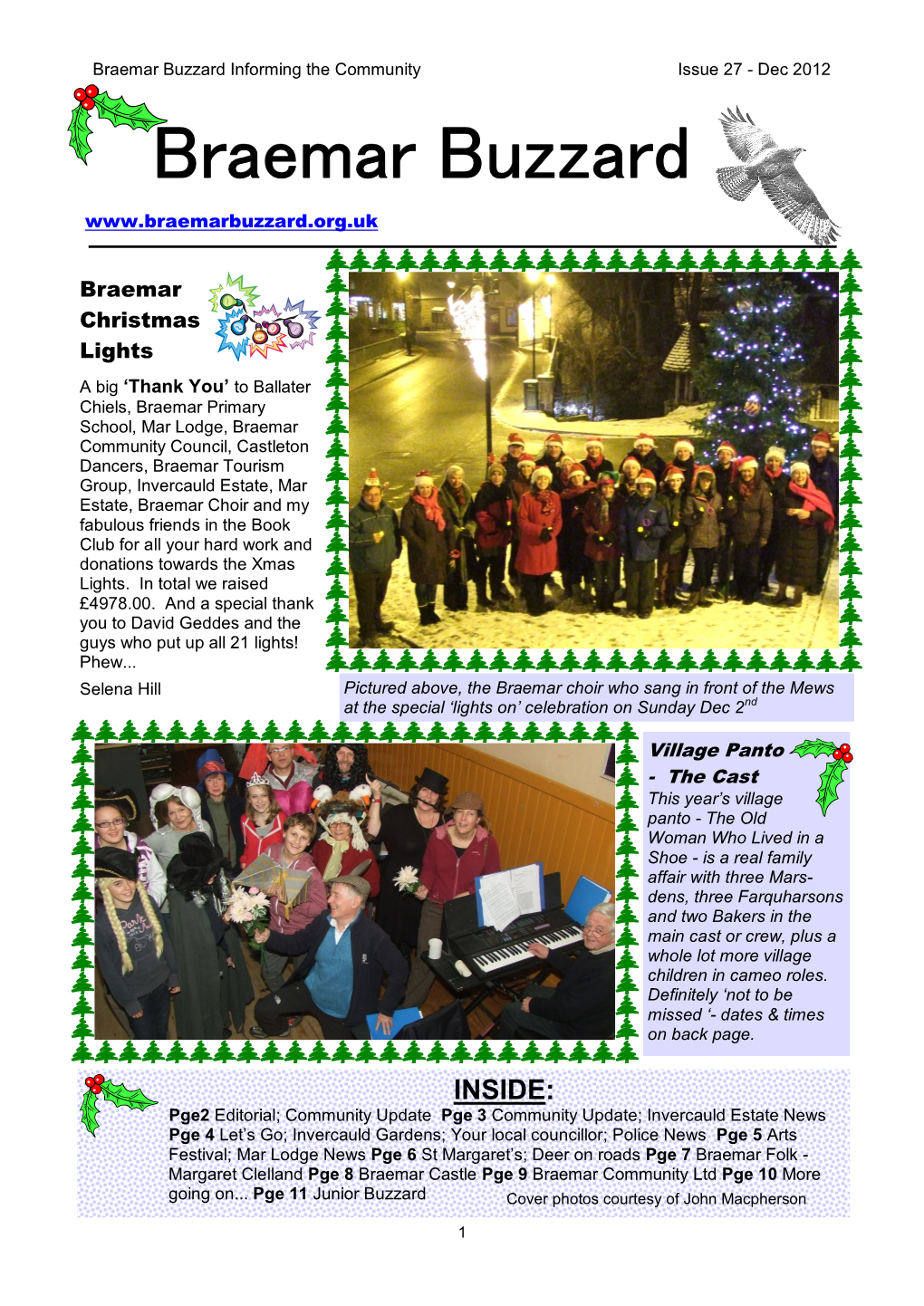 Braemar Buzzard Informing the Community Issue 27 - Dec 2012 Braemar Buzzard