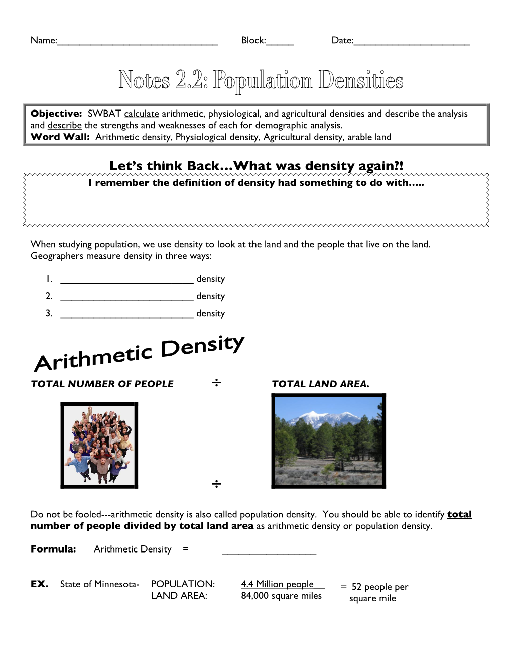 Population Densities