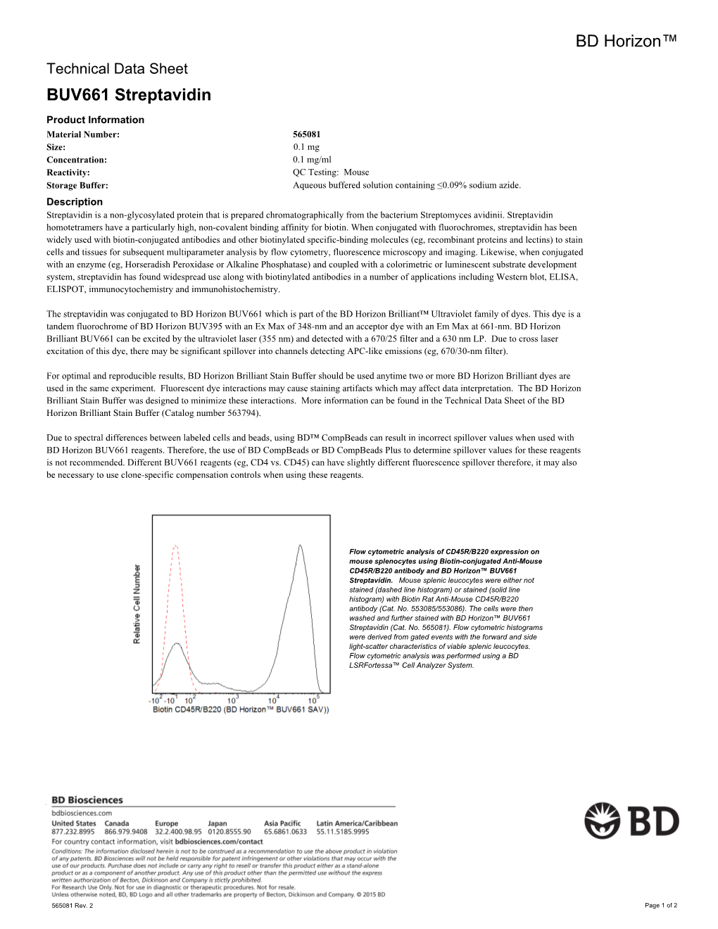 BUV661 Streptavidin&Nbsp;&Mdash