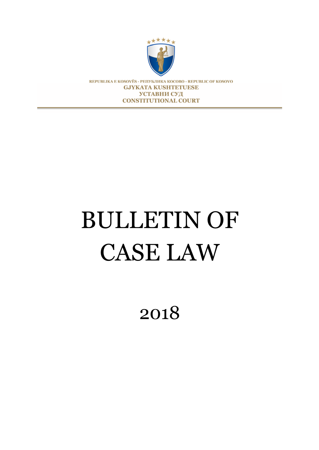 Bulletin of Case Law 2018