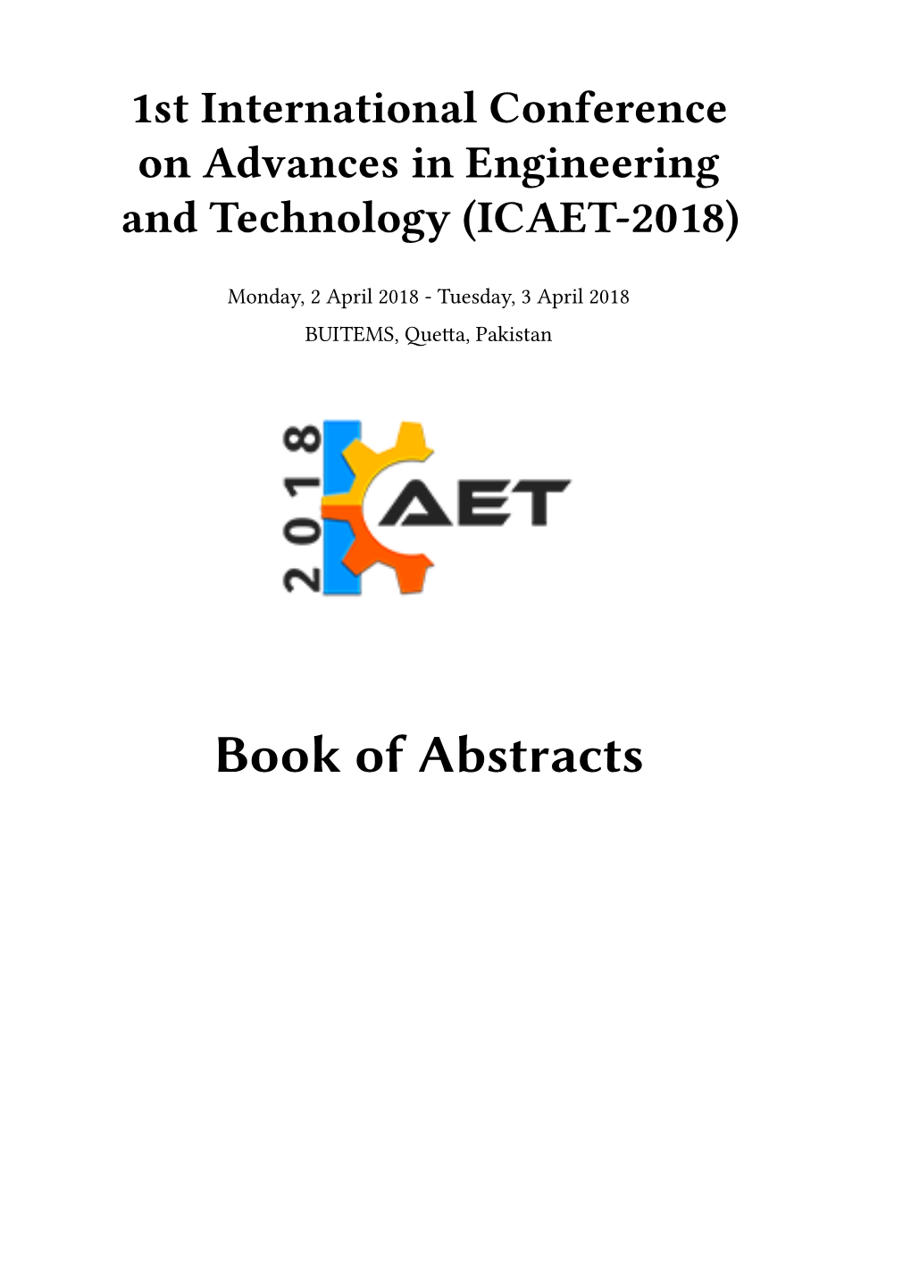 Book of Abstracts Ii Contents