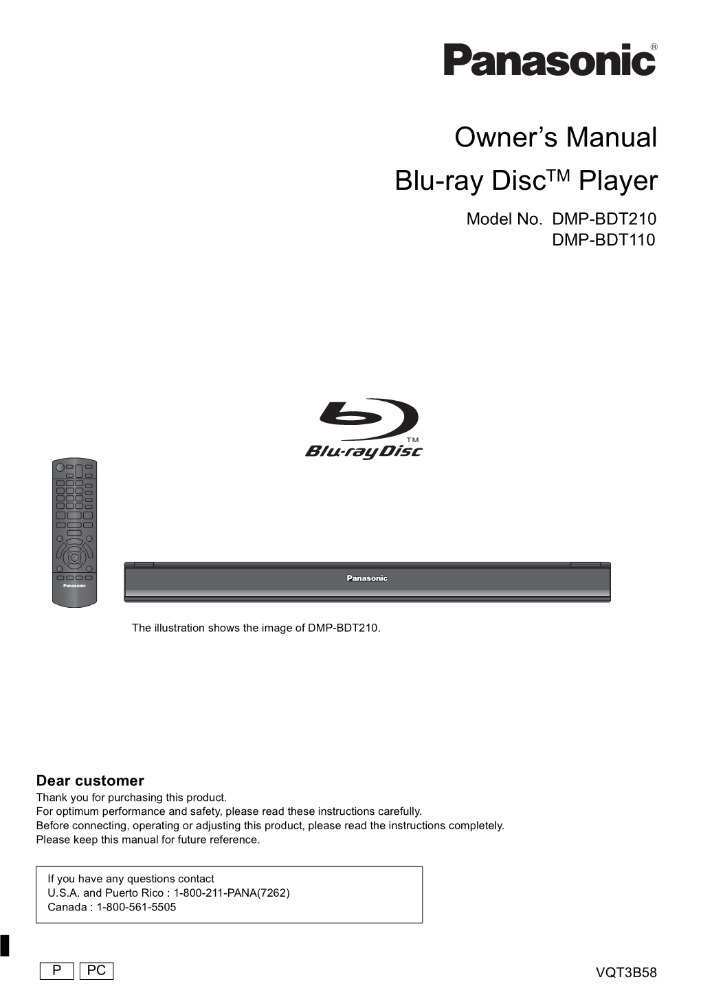 Owner's Manual Blu-Ray Disctm Player
