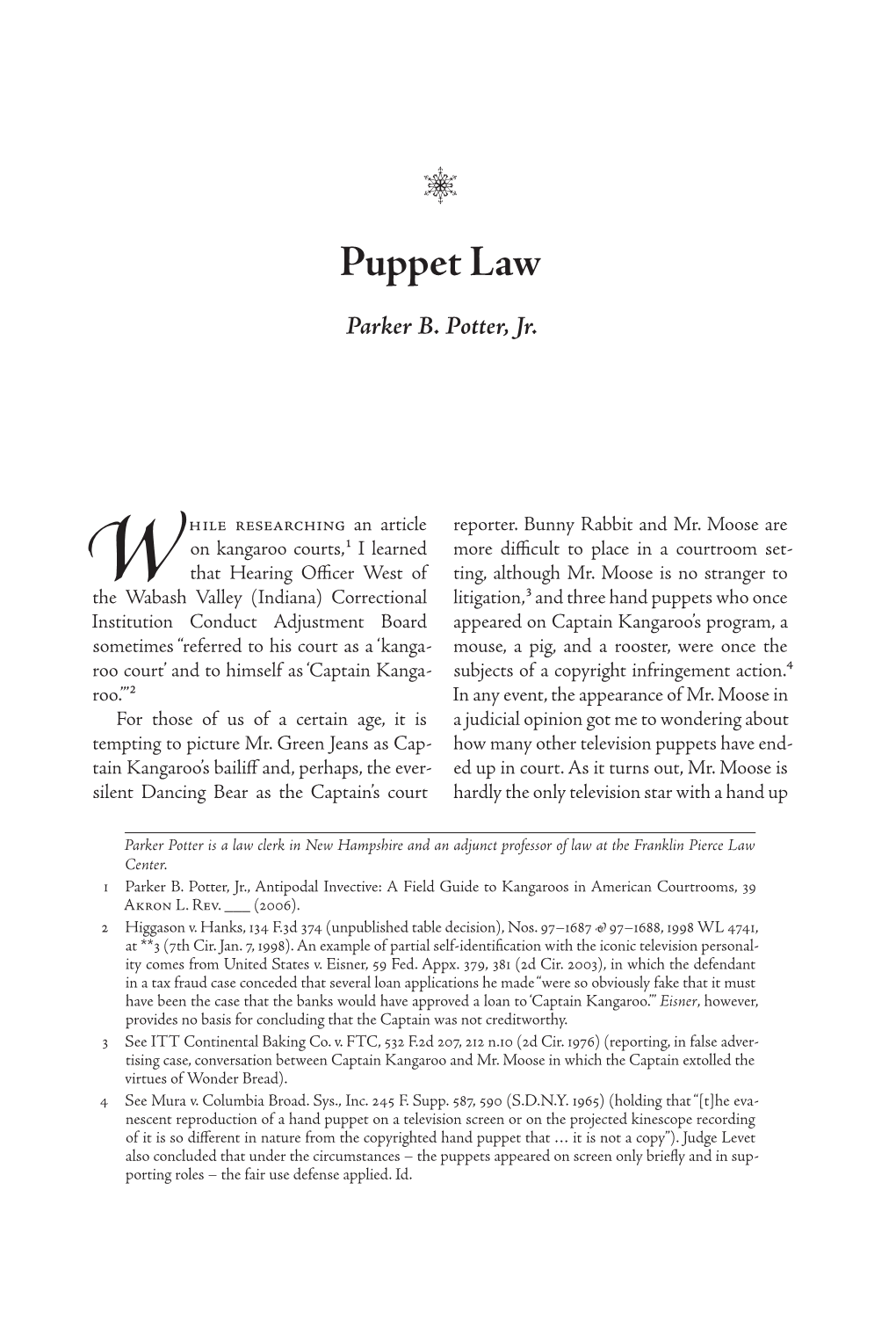 6 Puppet Law