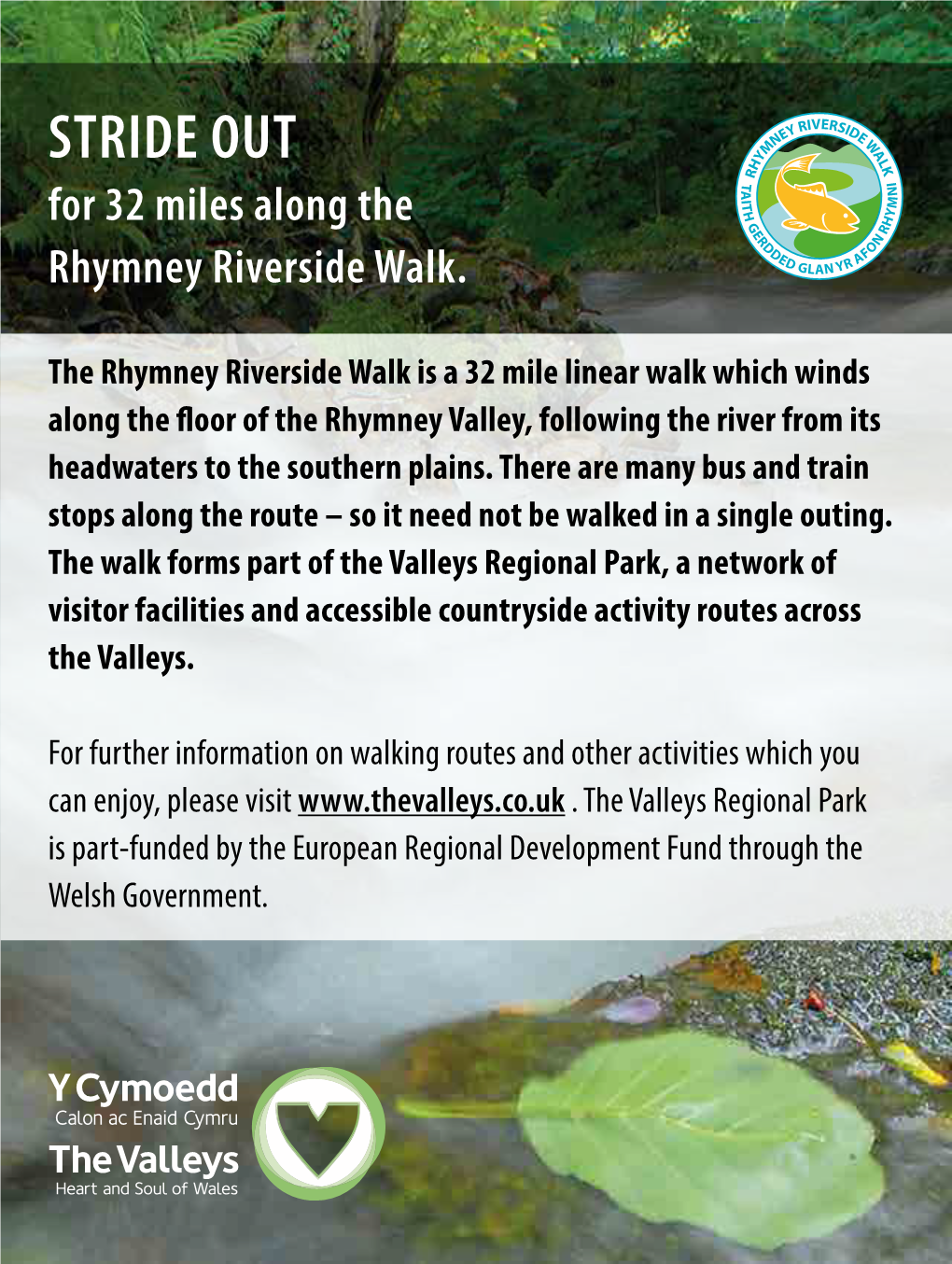 STRIDE out for 32 Miles Along the Rhymney Riverside Walk