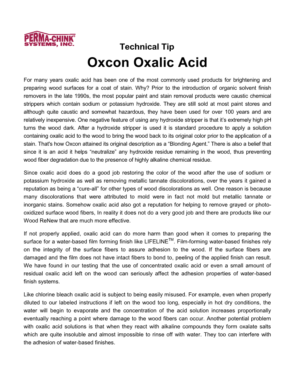 Oxcon Oxalic Acid