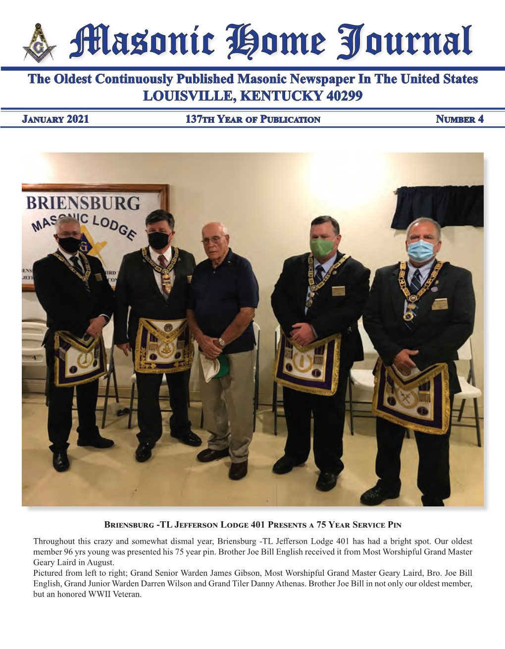 Masonic Home Journal