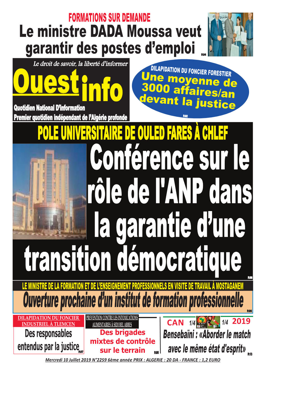 Pdf Ouest Info Du 2019-07-10