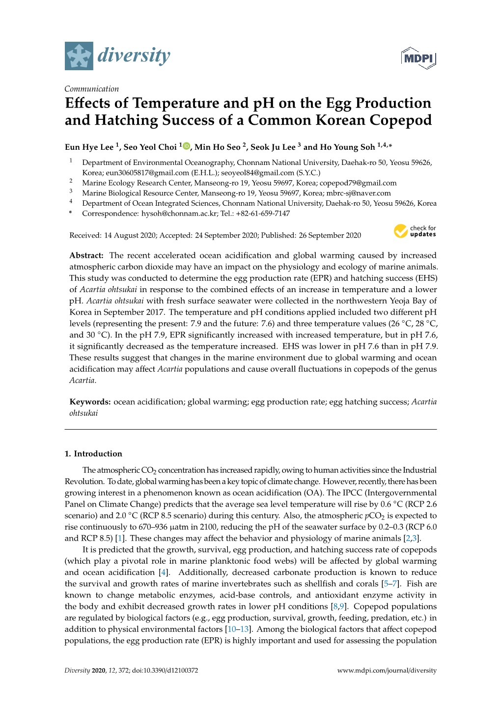 Effects of Temperature and Ph on the Egg Production and Hatching