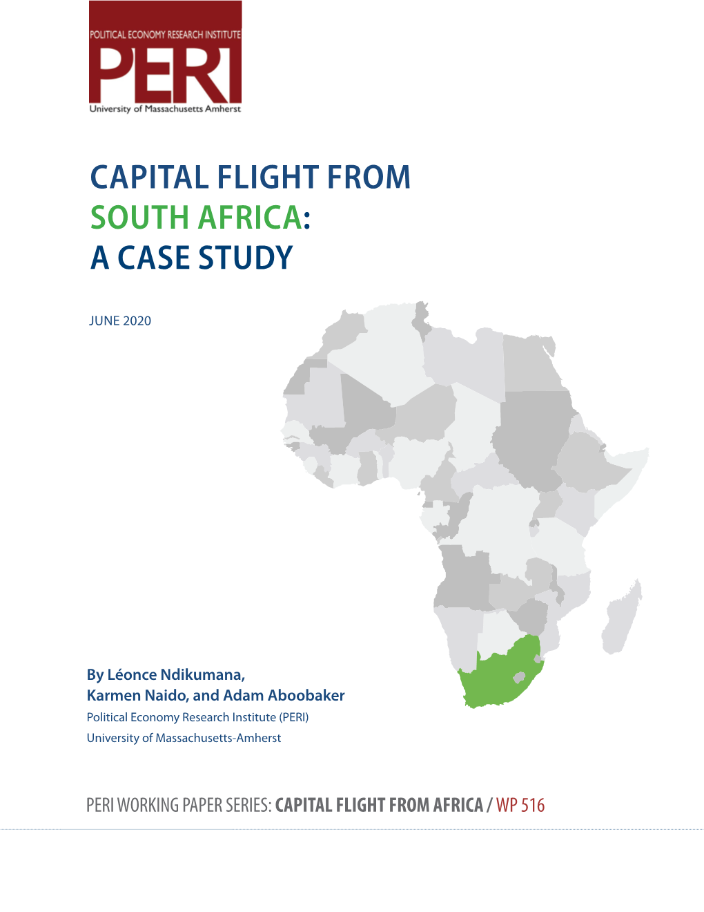 Capital Flight from South Africa: a Case Study