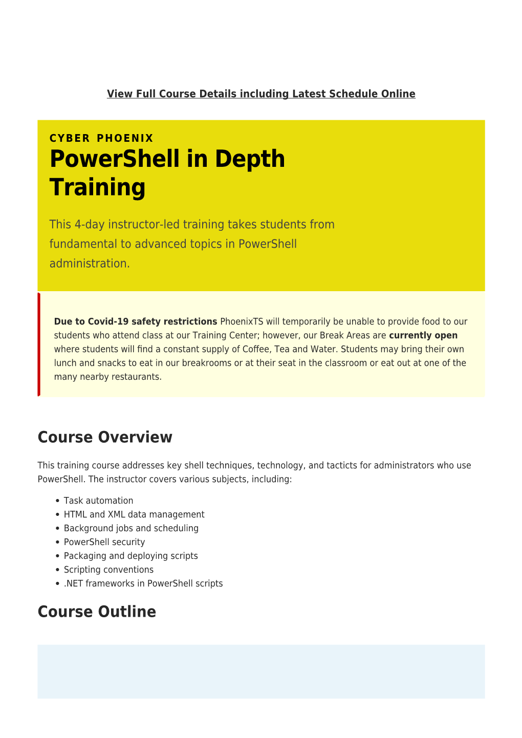 Powershell in Depth Training | Phoenix TS