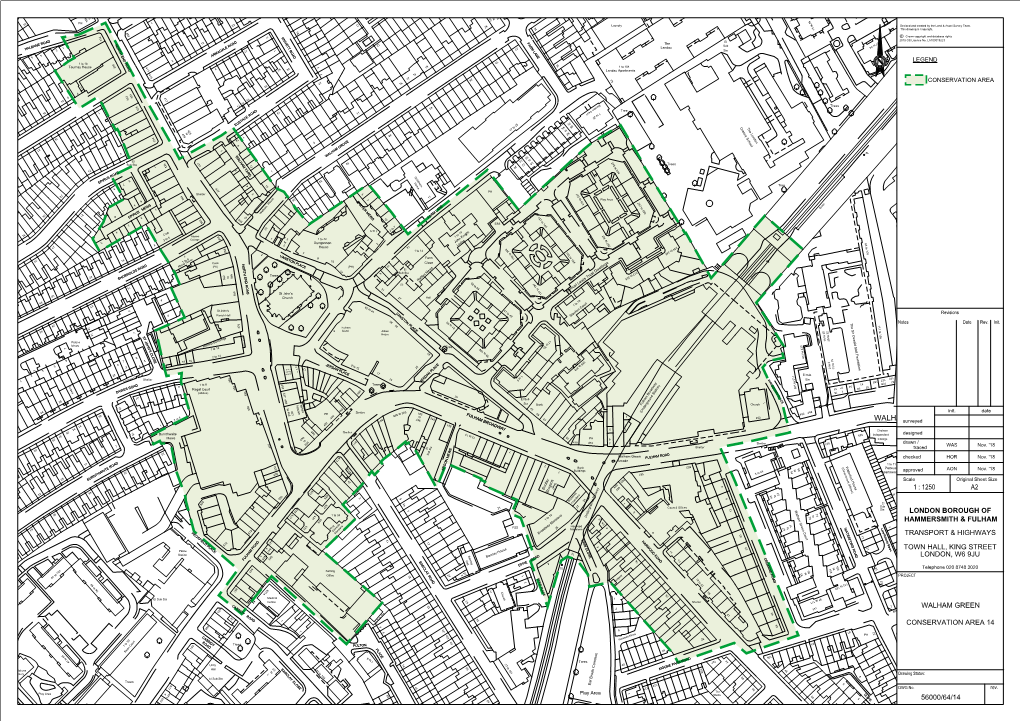 Map of the Walham Green Conservation Area