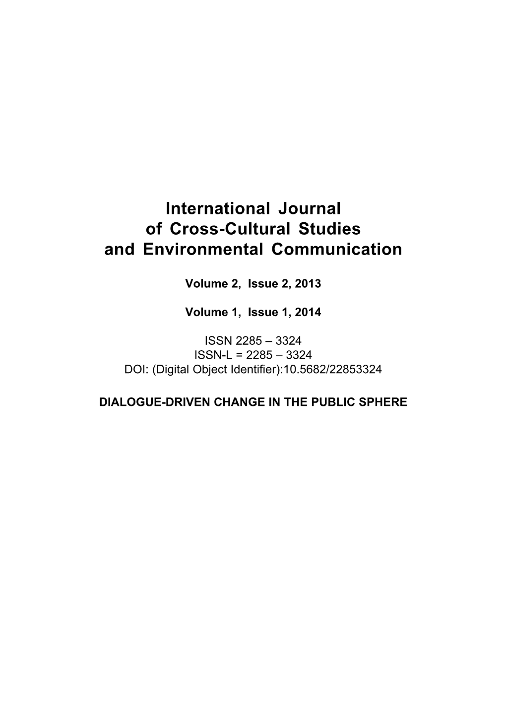 IJCCSEC, Volume 2, Issue 2, 2013 & Volume 1, Issue 1, 2014
