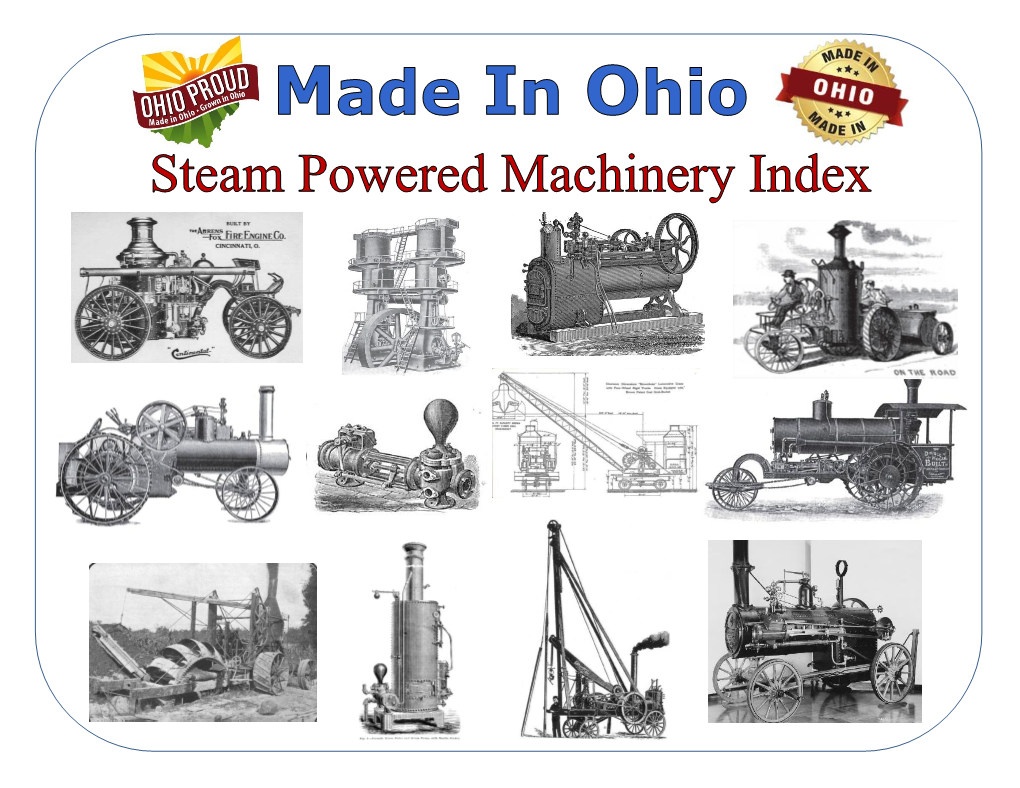 Made in Ohio – Steam Powered Machinery Index