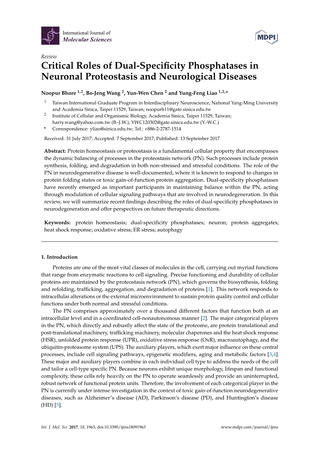 Critical Roles of Dual-Specificity Phosphatases in Neuronal