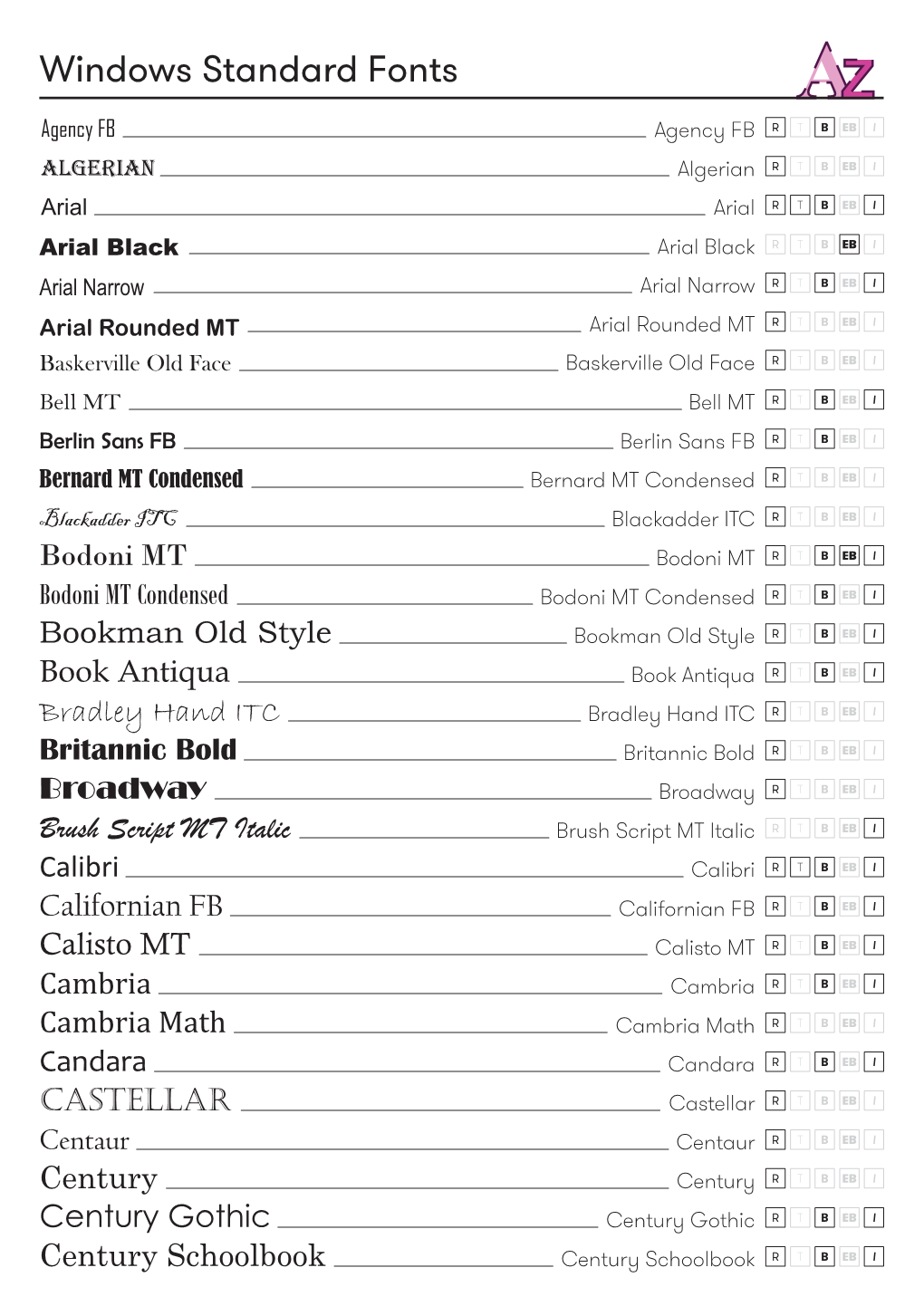 Windows Fonts