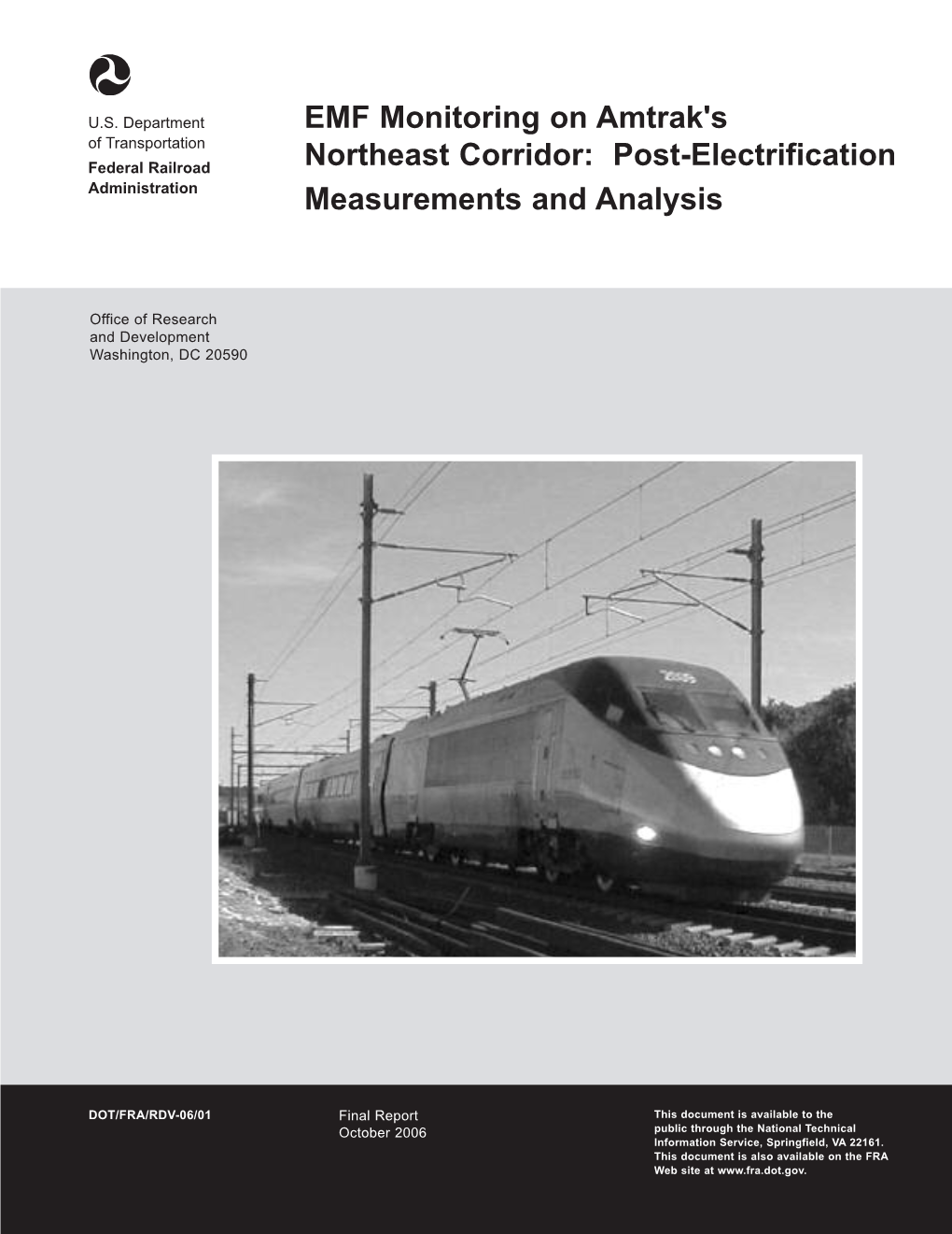 EMF Monitoring on Amtrak's Northeast Corridor