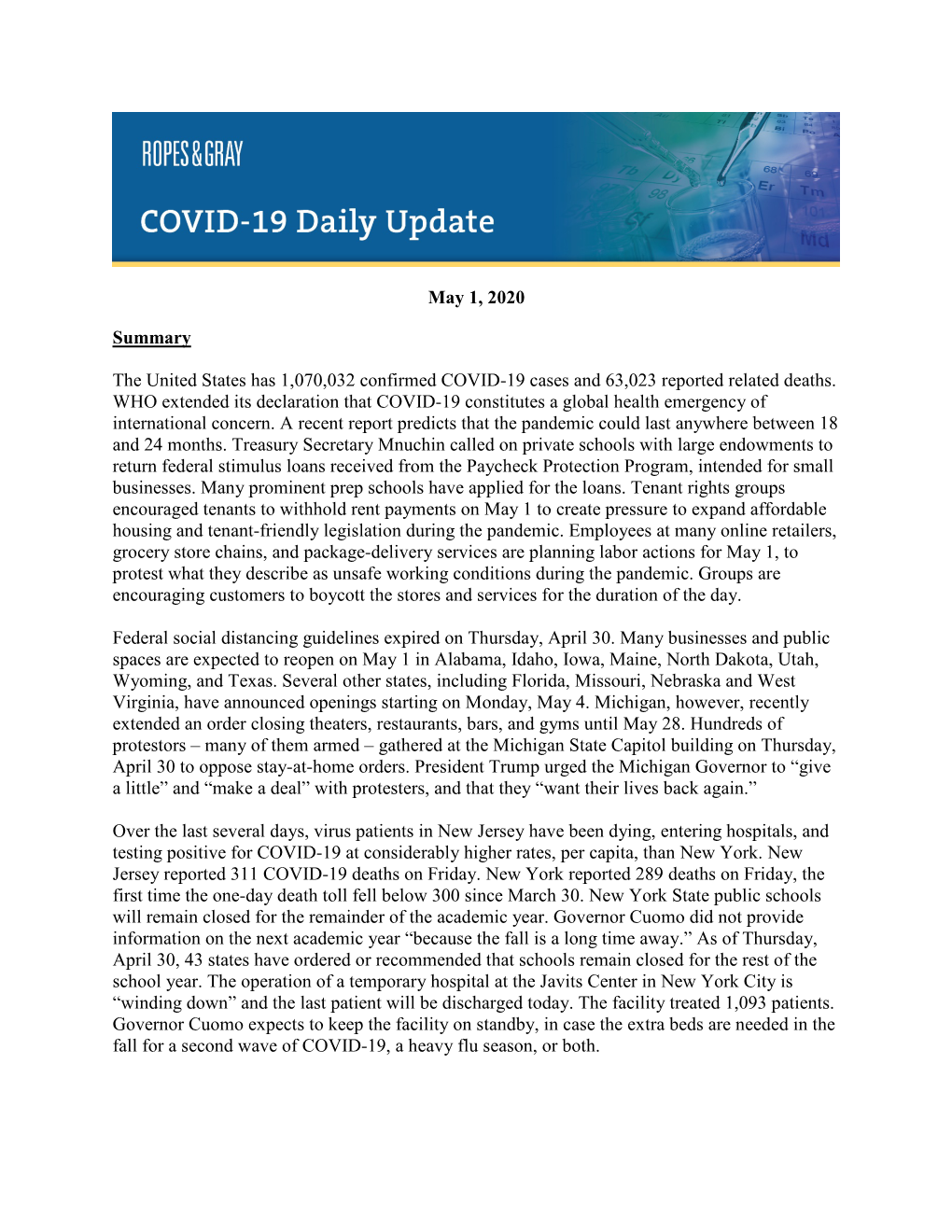 COVID-19 Daily Update