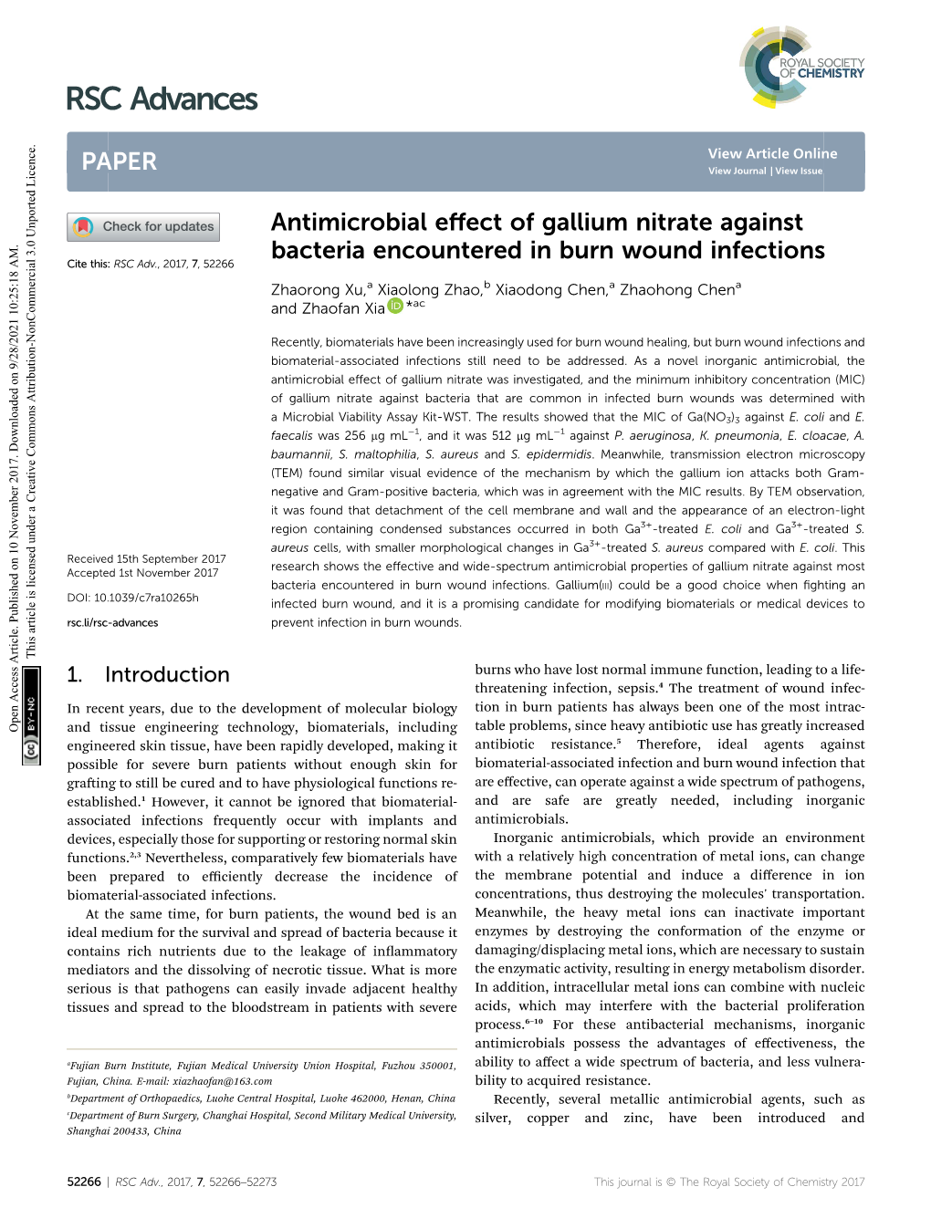 Antimicrobial Effect of Gallium Nitrate Against Bacteria Encountered In