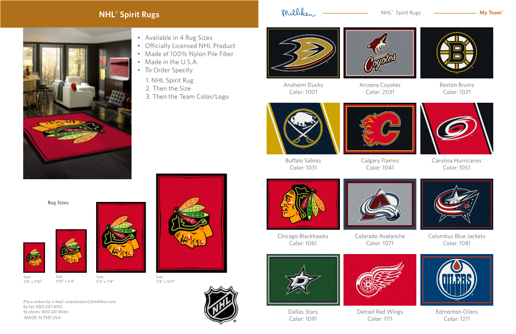 NHL® Spirit Rugs My Team®