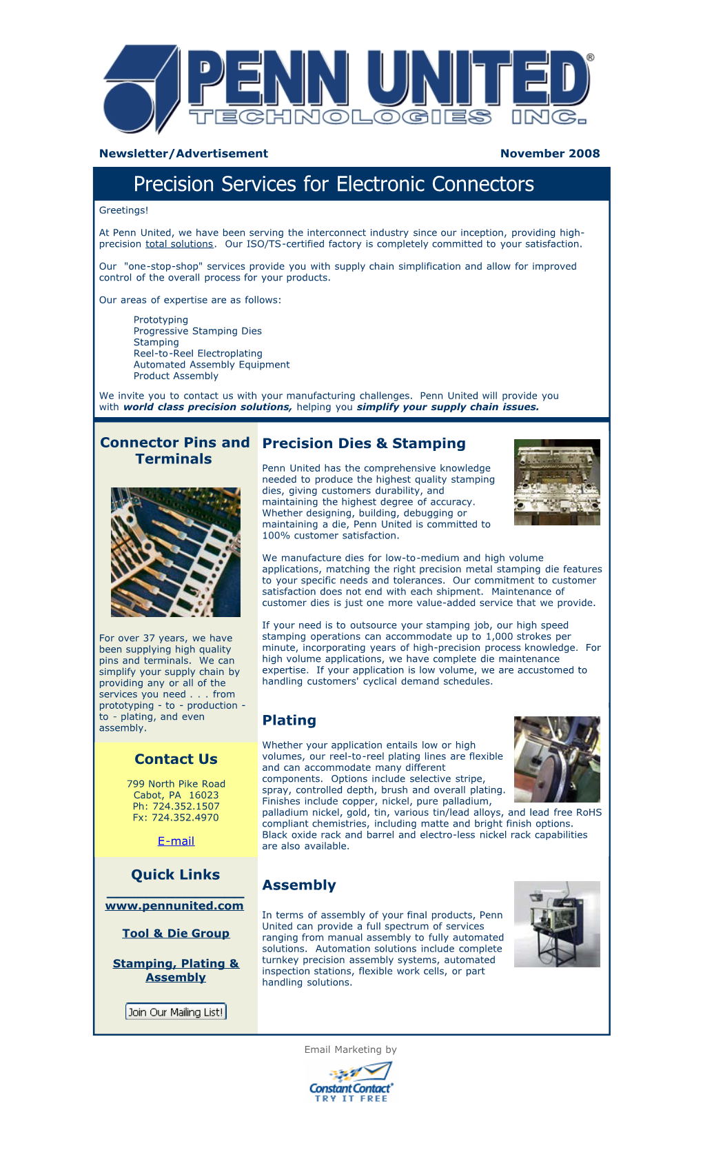 Electronic Connectors Newsletter