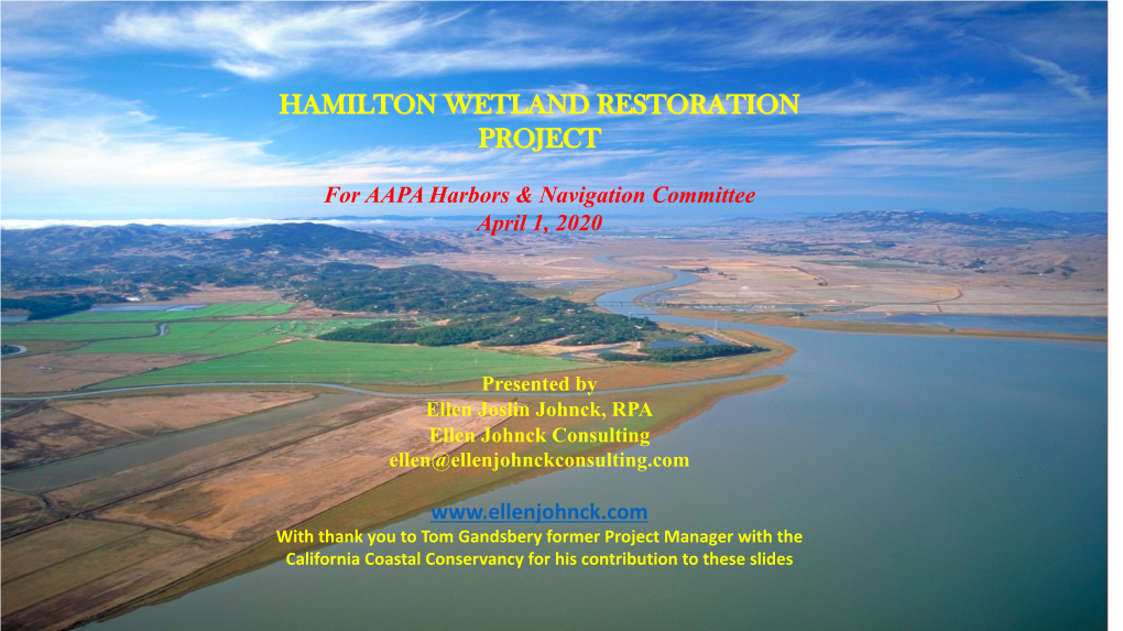 Hamilton Wetland Restoration Project