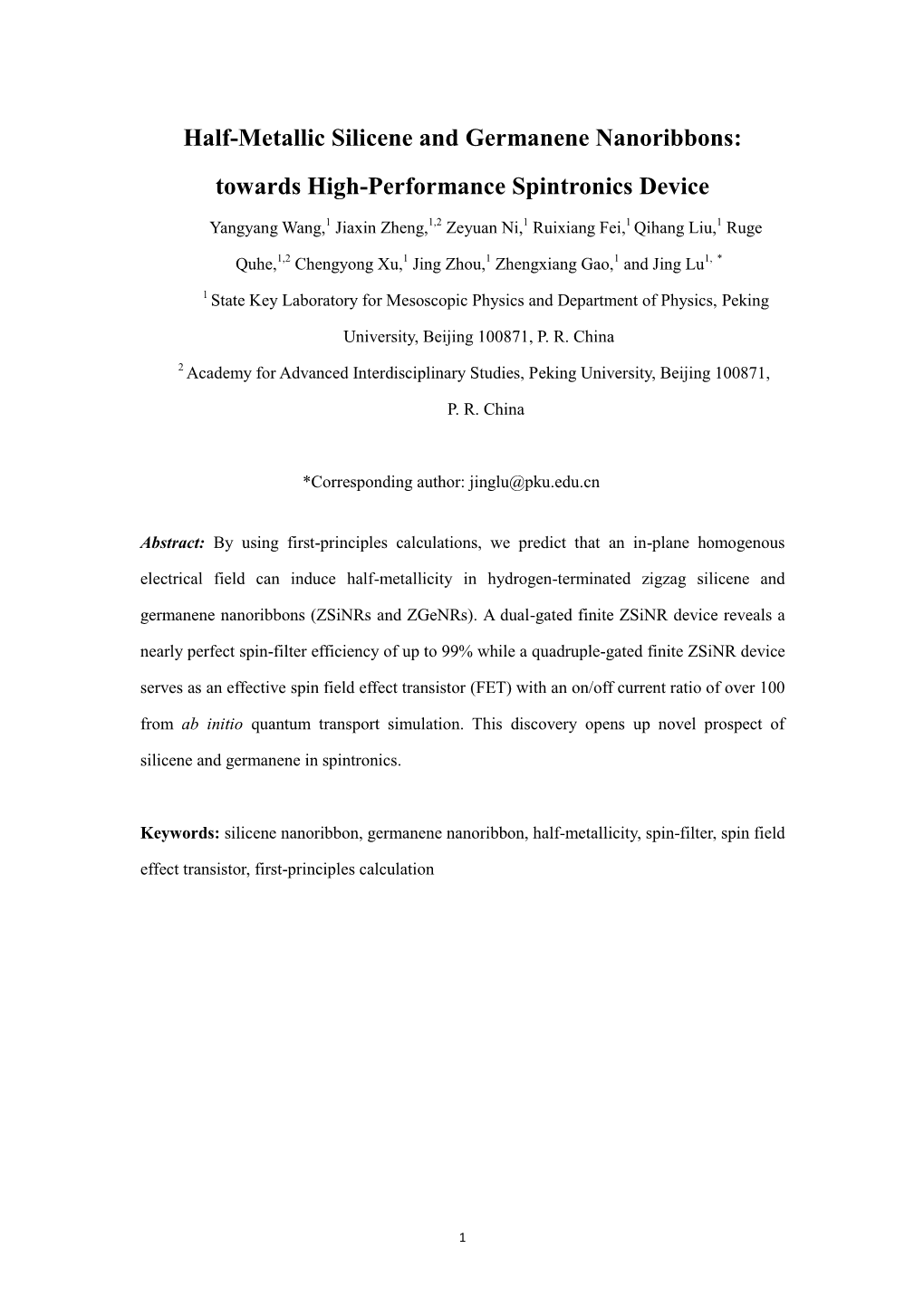 Half-Metallic Silicene and Germanene Nanoribbons: Towards High-Performance Spintronics Device