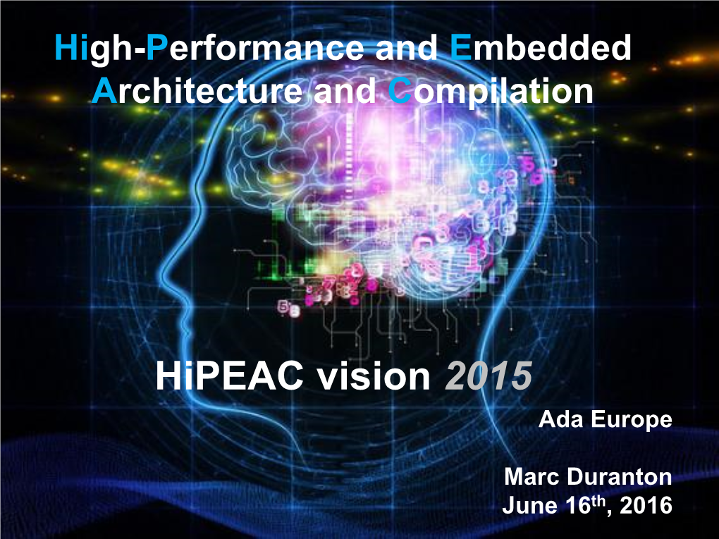 Hipeac Vision 2015 for Artemis