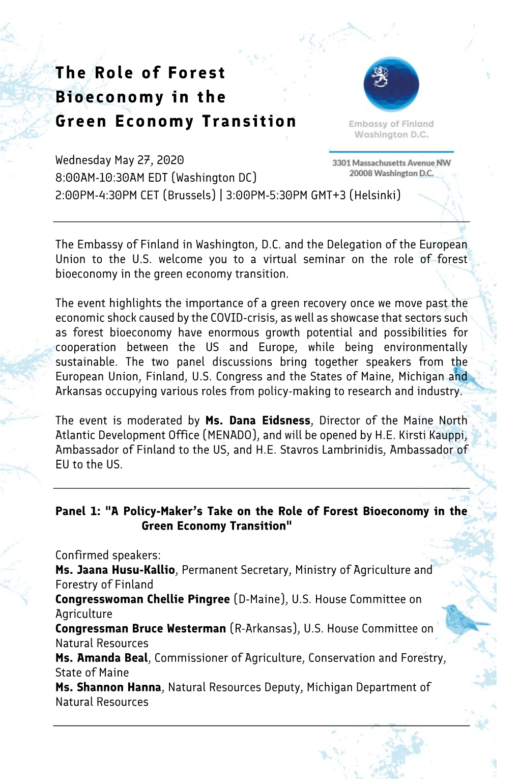 The Role of Forest Bioeconomy in the Green Economy Transition