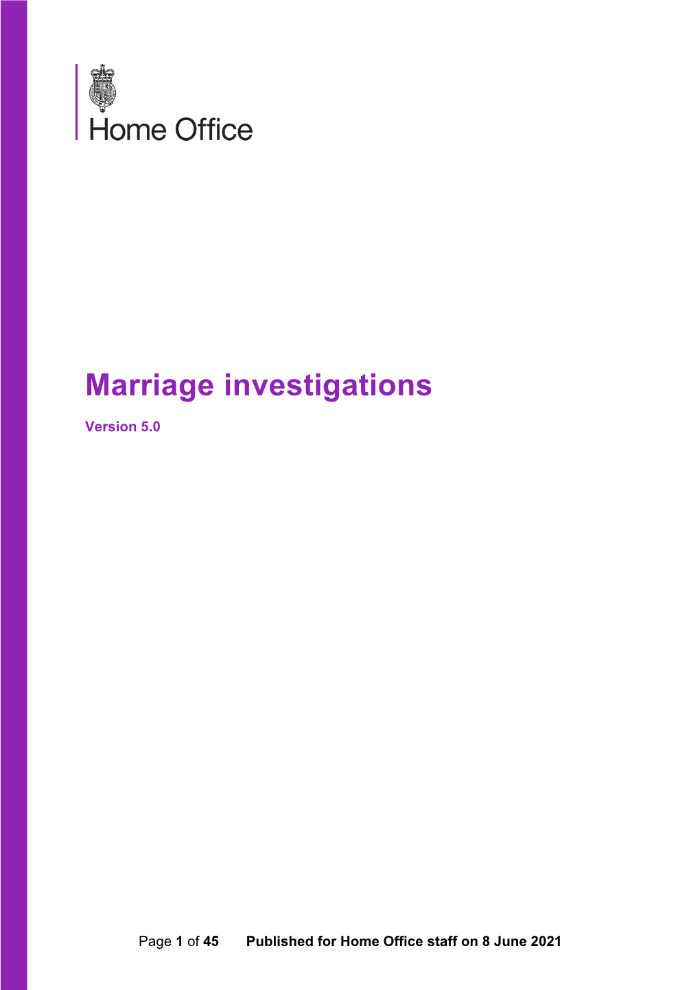 Marriage Investigations