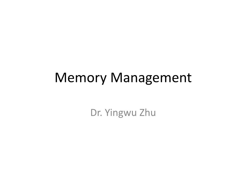 Memory Management