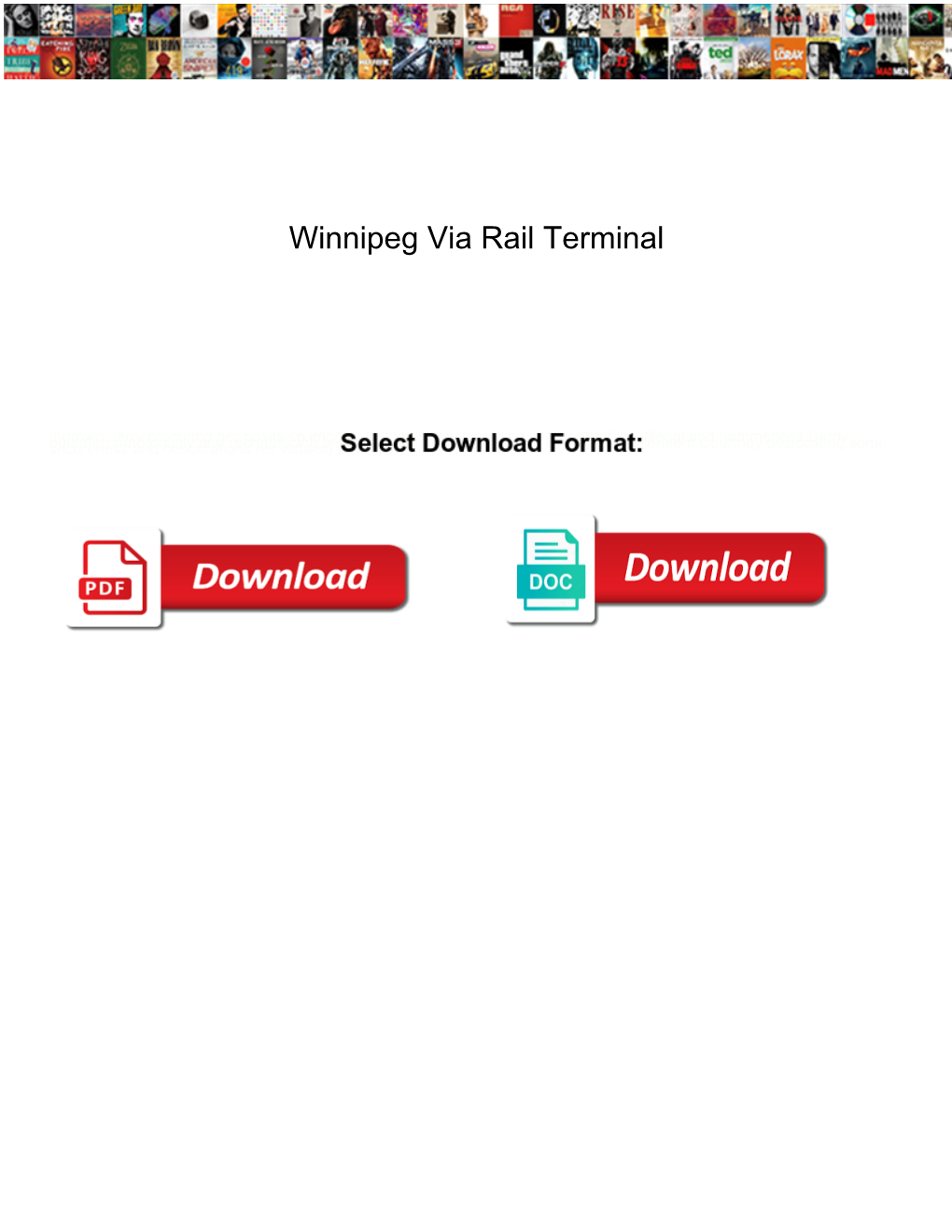 Winnipeg Via Rail Terminal