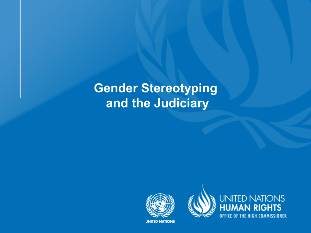 Session 4. Gender Stereotyping in Gender-Based Violence (GBV) Cases