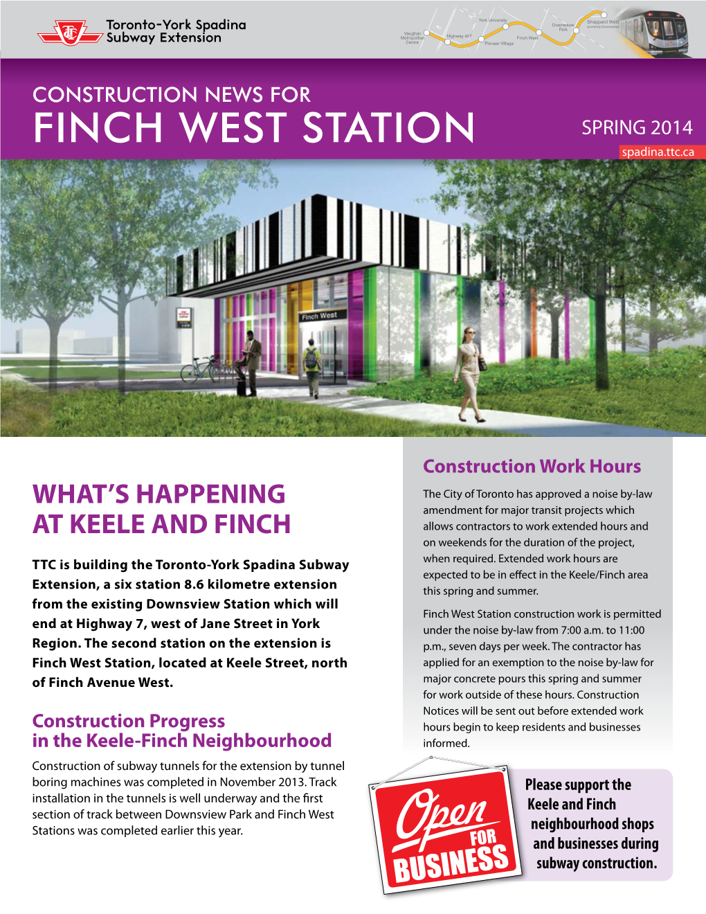 Finch West Station Construction News