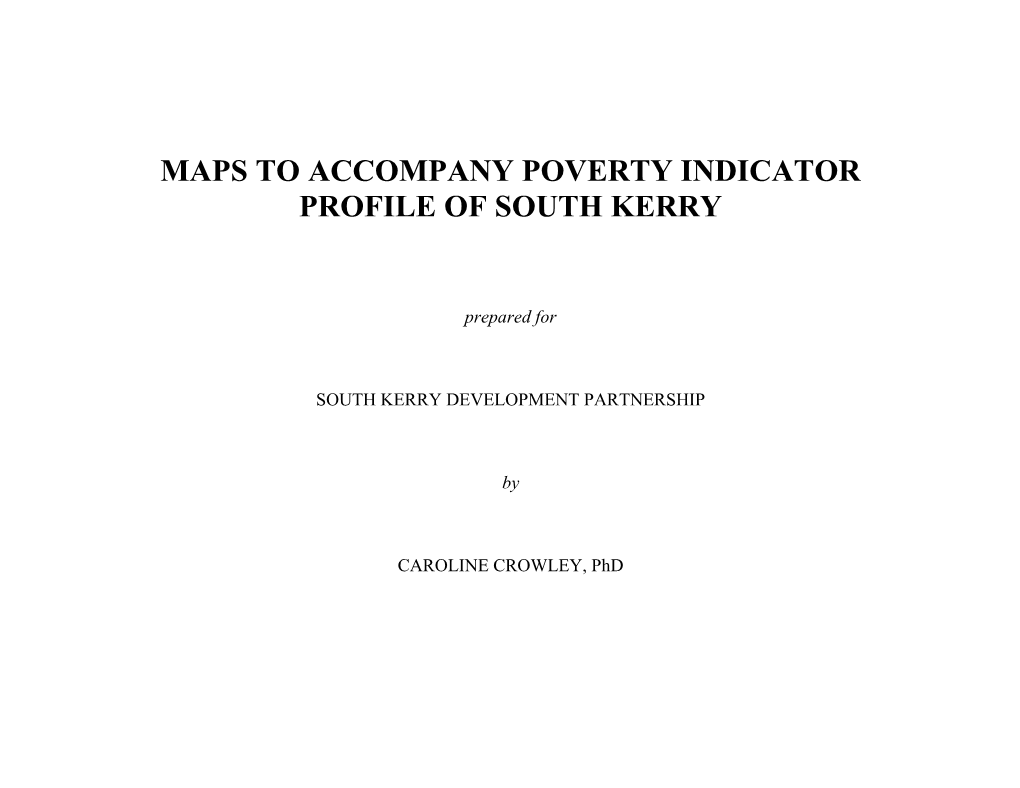 Crowley Report Poverty Indicators Maps 2008