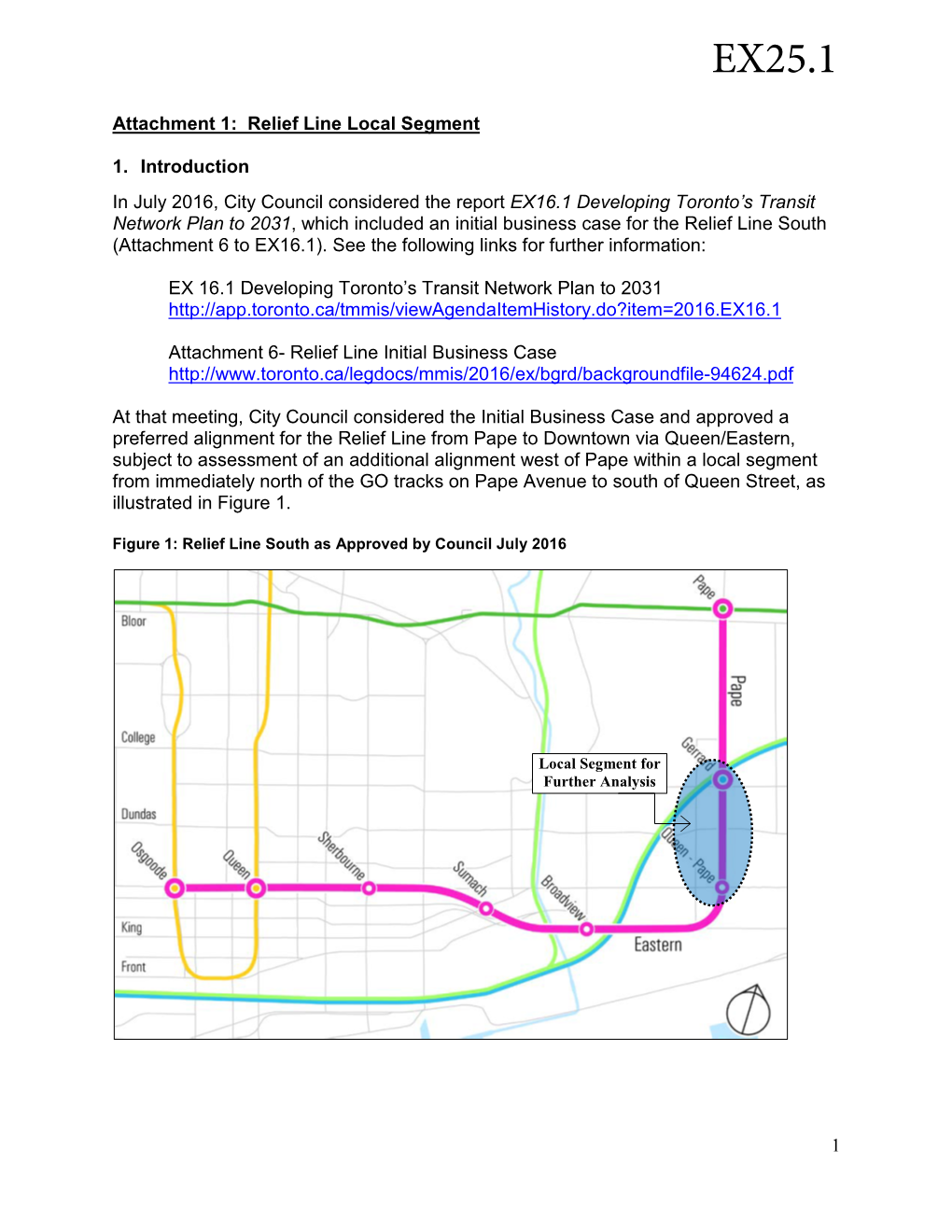 Attachment 1: Relief Line Local Segment