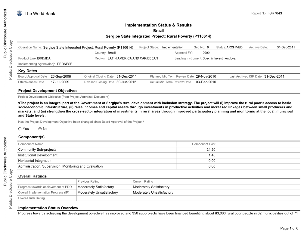 World Bank Document