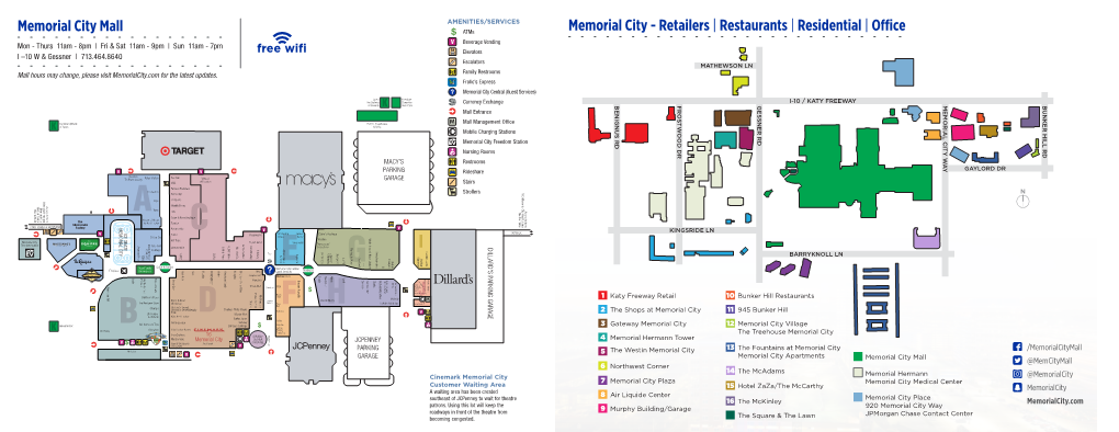 Retailers | Restaurants | Residential | Office Memorial City Mall