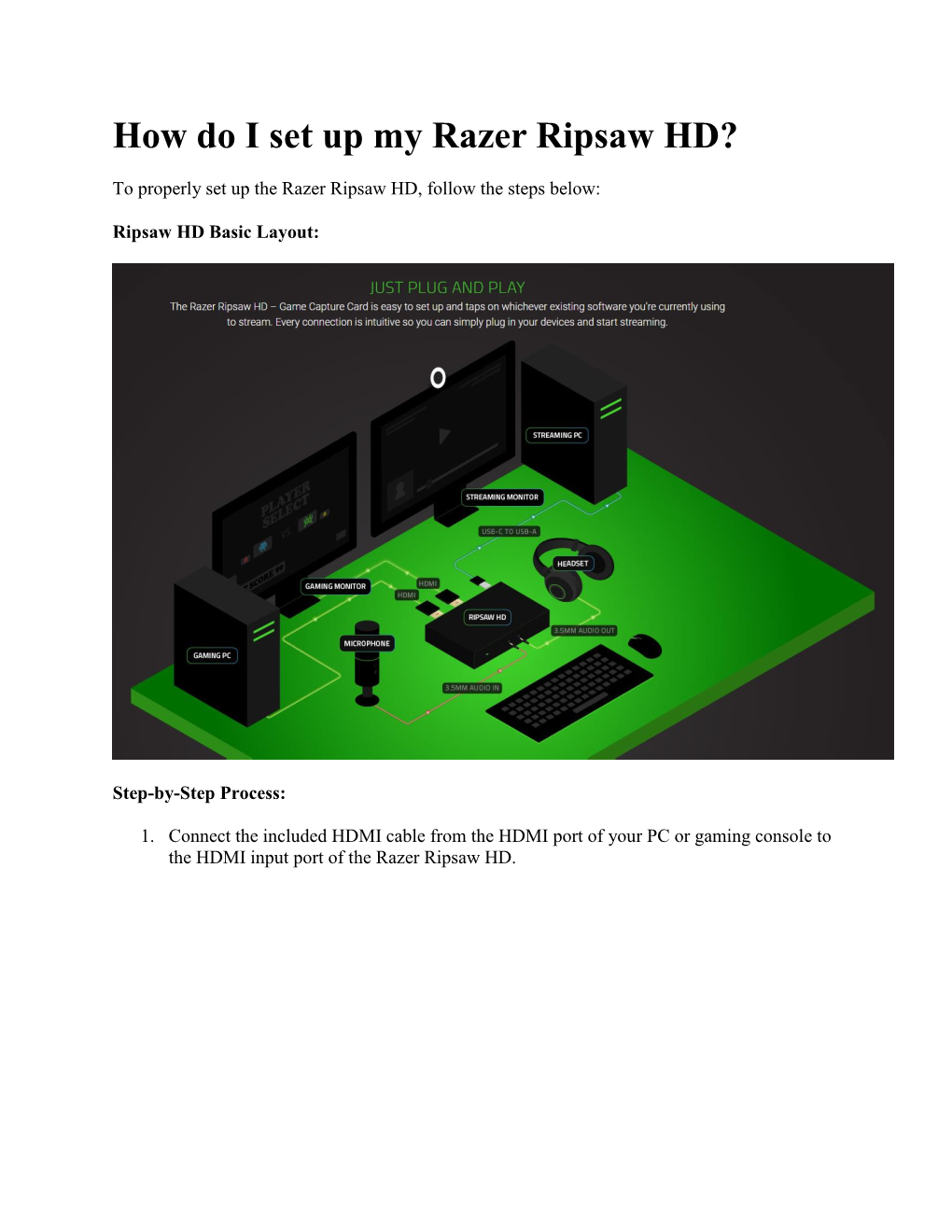 How Do I Set up My Razer Ripsaw HD?