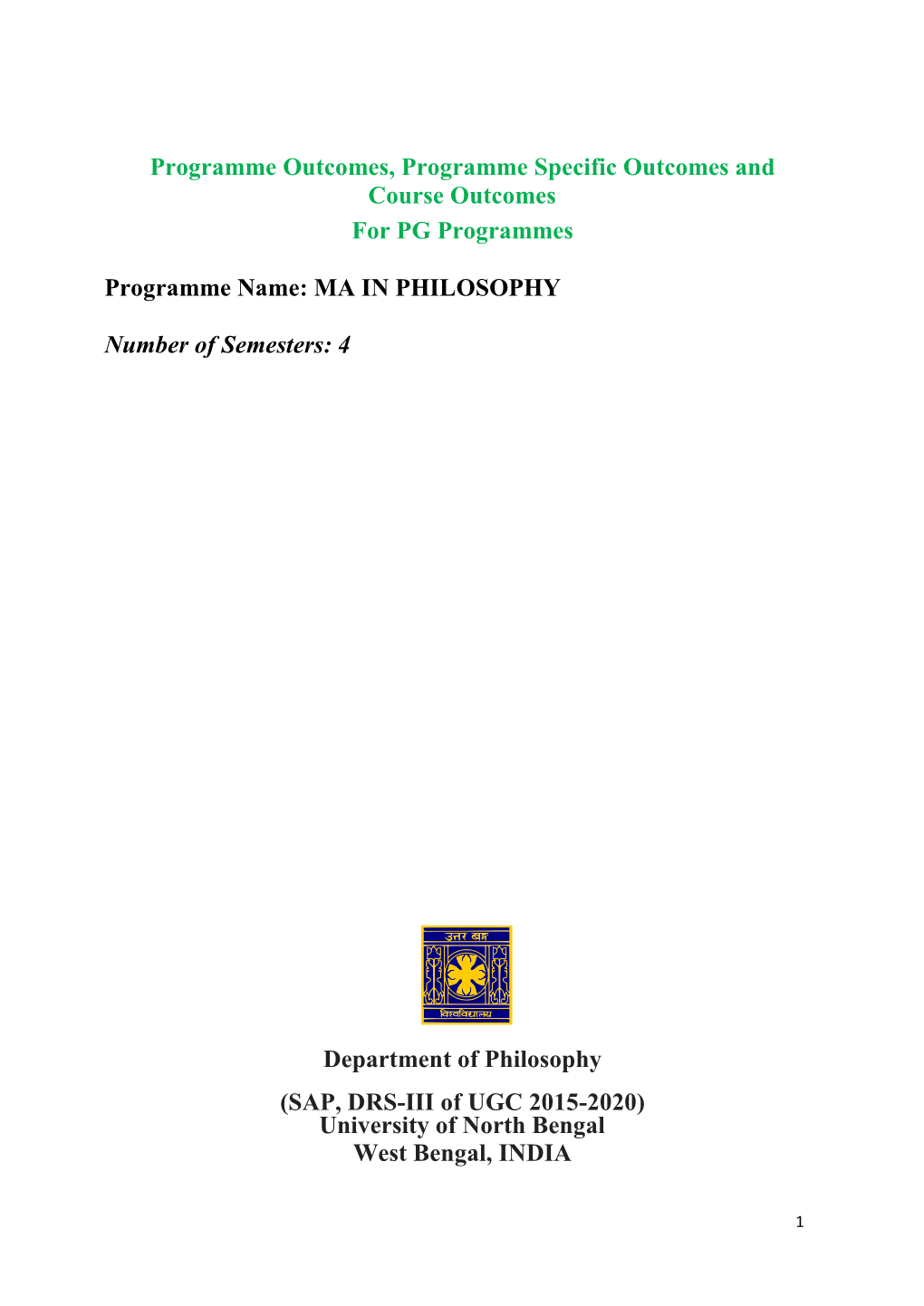 Programme & Course Outcomes