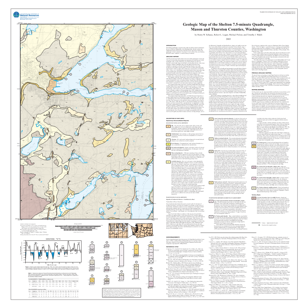 OFR 2003-24, Geologic Map of the Shelton 7.5-Minute Quadrangle