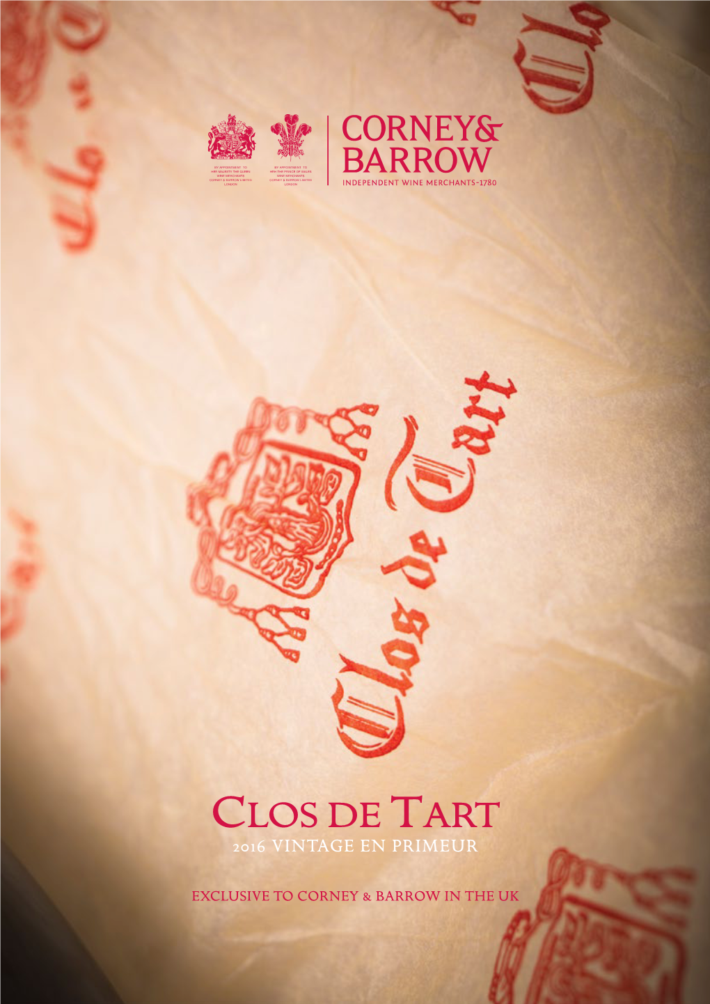 Clos De Tart 2016 Vintage En Primeur