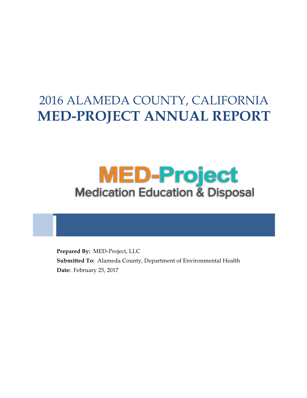 Alameda MED-Project 2016 Annual Report