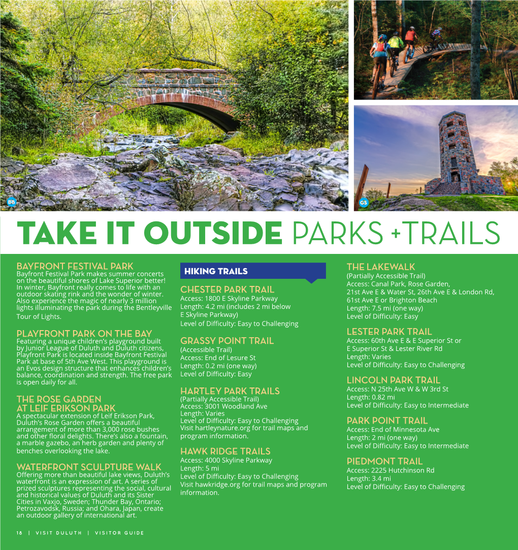 Take It Outside Parks +Trails
